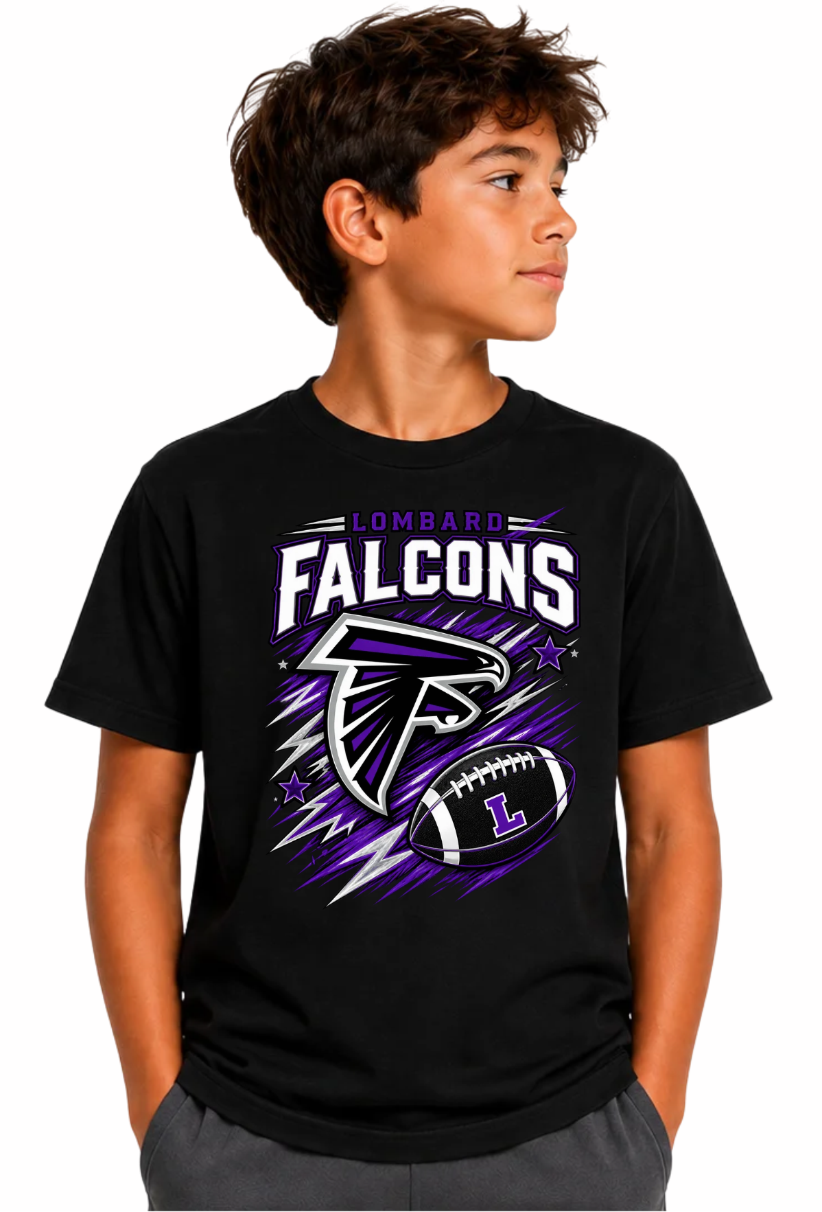 Falcons Football D3-YOUTH BLACK
