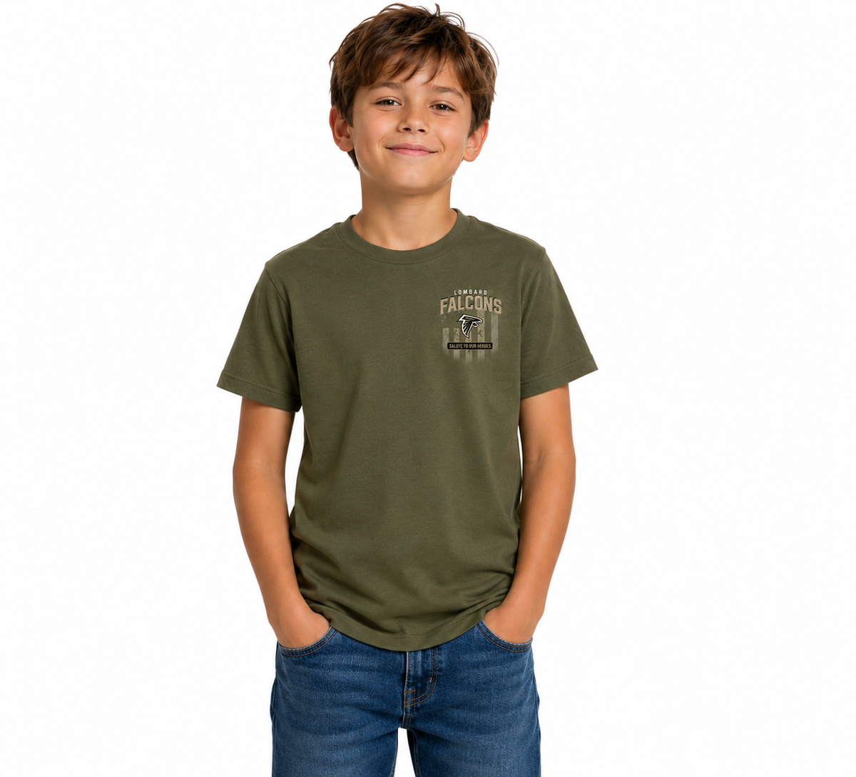 Youth Salute Wear Tee – Military Green