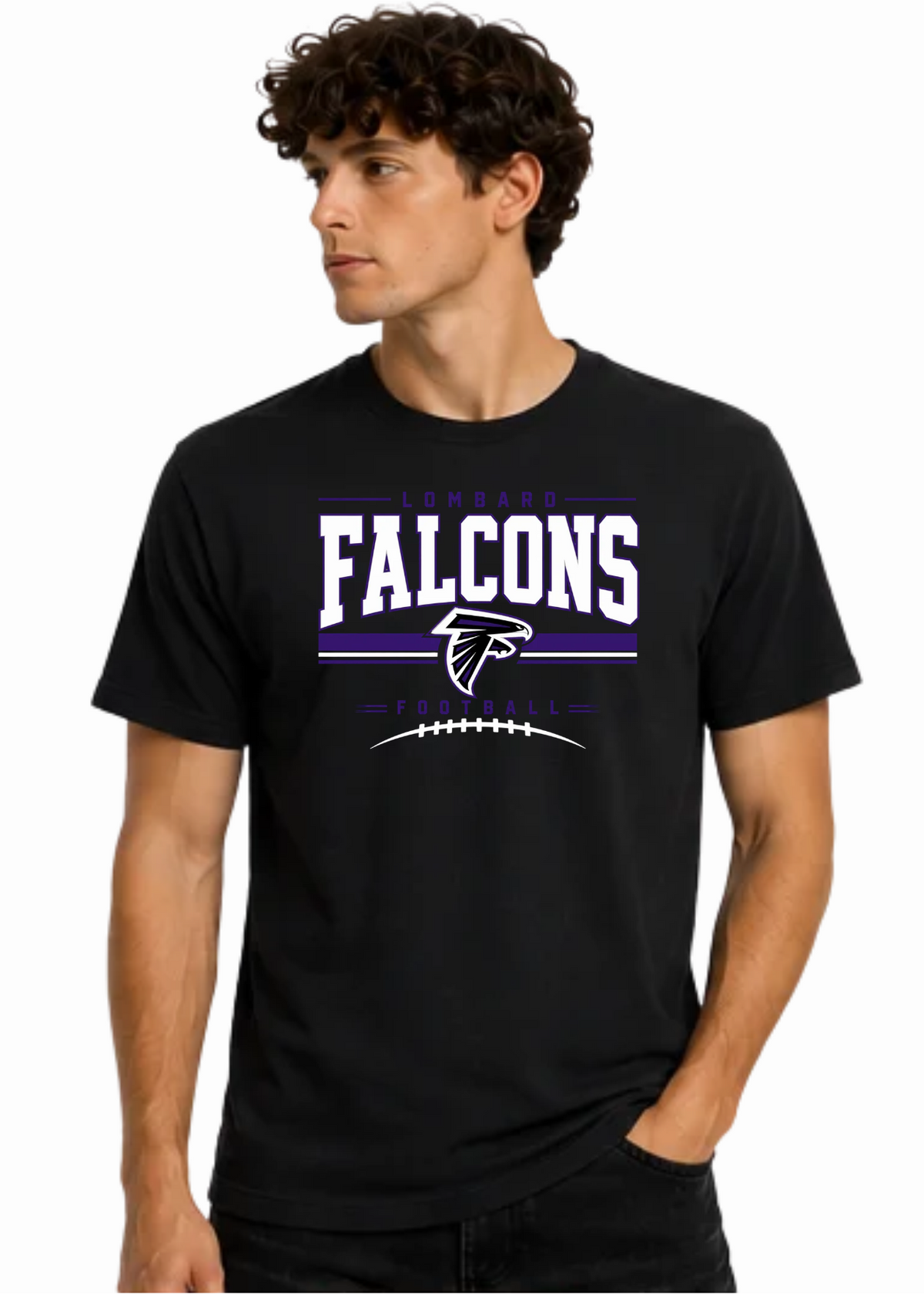 Falcons Football D2- ADULT BLACK
